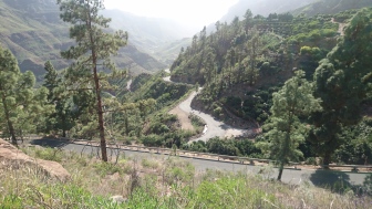På vei til Soria på GC505. Bildet viser dalen jeg nettopp har syklet gjennom.